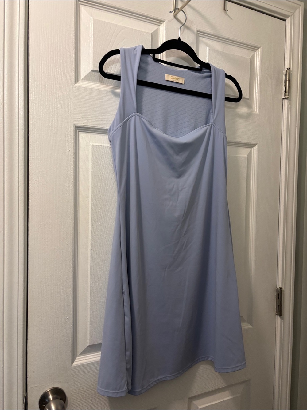 Light Blue Sleeveless A-Line Dress